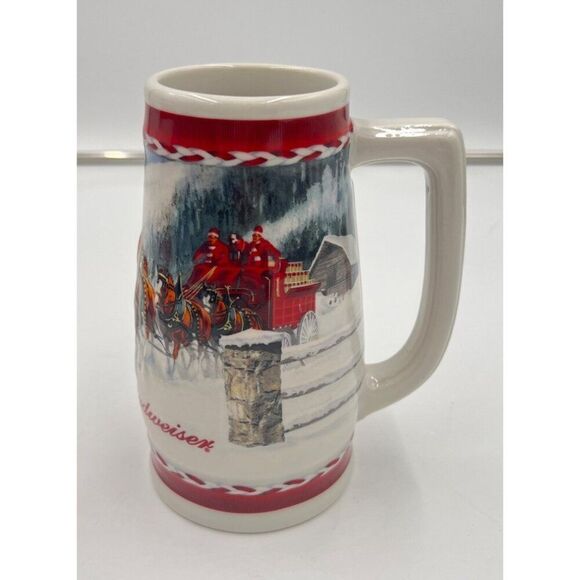 Budweiser Holiday Stein 2010 Clydesdale Dashing Through The Snow - Picture 4 of 11